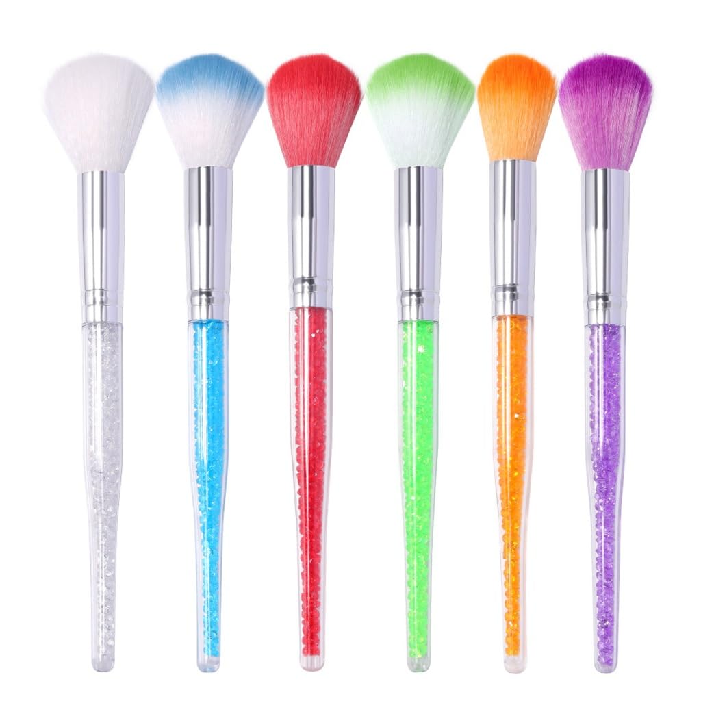 Nagelwerkzeuge Nagelbürste Nagelstaubpinsel Kristall Langer Griff Make-up Rougepinsel Make-up Puderpinsel