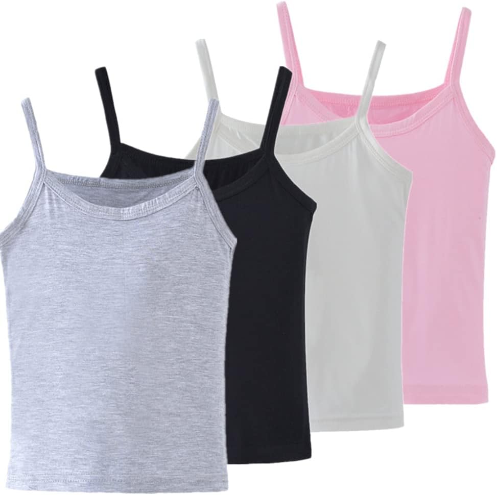Toddler Undershirts Solid Soft Cotton Little Girls' Camisole Tank Top