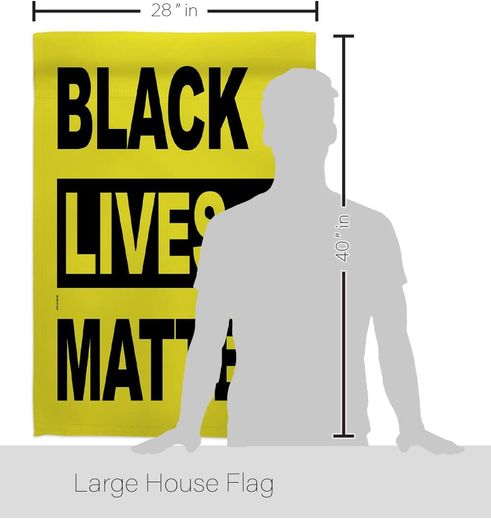 Black Lives Movement House Flag Eagle Set Support Cause BLM Anti Racism Revolution Equality Social Decoration Banner Small Garden Yard Gift Double-Sided, 28" x 40", Thick Fabric