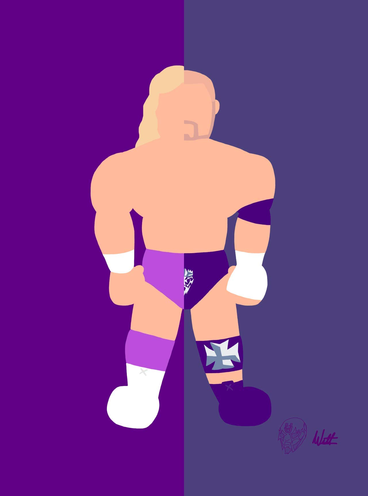 TS5 Design Triple H X Terra Ryzing Wrestling Alter Ego Art Series Print 8x10 WWF WCW HHH