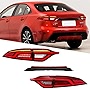 New Accessories for 2020-2023 Toyota Corolla Tail Light Assembly US Ver Replacement LE Taillight DRL Animation Rear Led Lights Sequential Turn Signals Plug N Play Dynamic Startup Retrofit Lamp (Red)