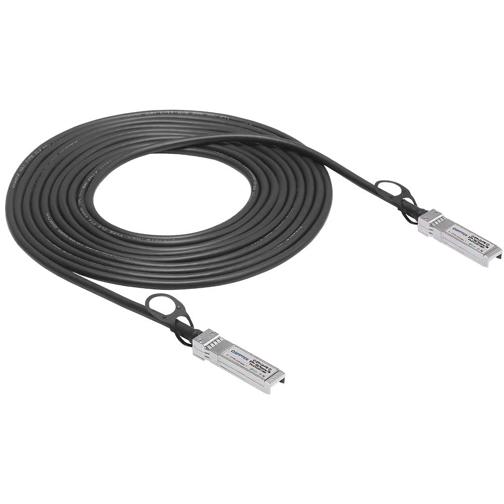 QSFPTEK Kabel DAC 10 Gb/s SFP+ 7 metrów (7 m), 10GBASE-CU pasywny bezpośredni kabel miedziany Twinax SFP+ do Cisco SFP-H10GB-CU7M, Ubiquiti, D-Link, Supermicro, Netgear, Mikrotik
