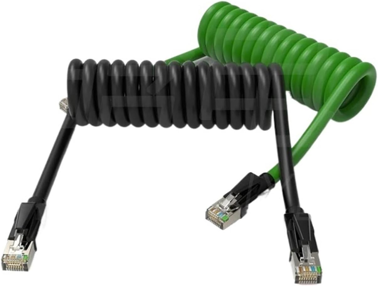 シールド付きイーサネット Cat6a カメラ付き 8 ピン RJ45 ネットワーク ケーブル スプリング Rj45 8 コア産業用ケ