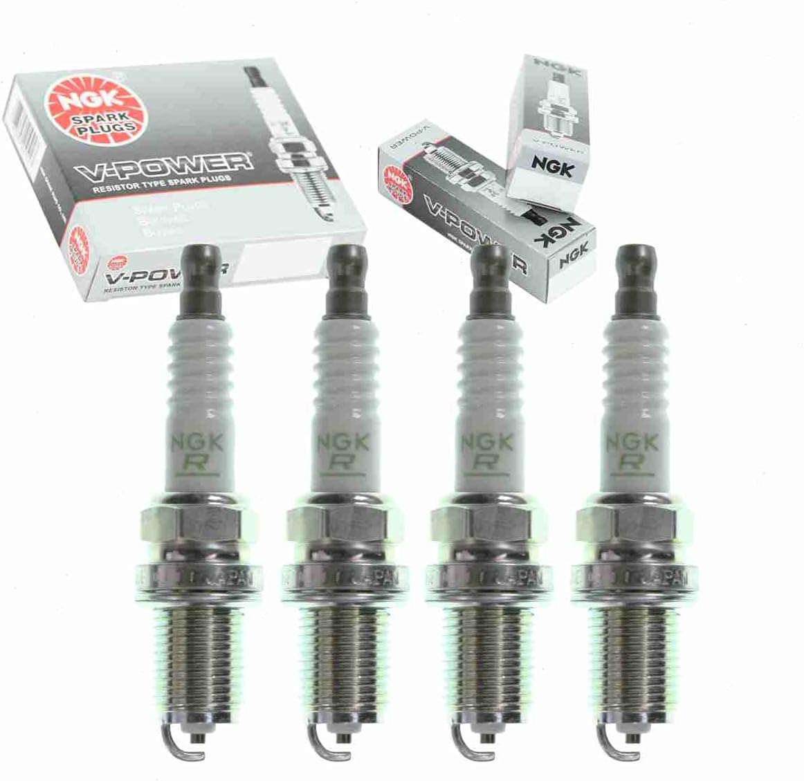 4 pc NGK V-Power Spark Plugs compatible with Acura Integra 1.7L 1.8L L4 1992-2001