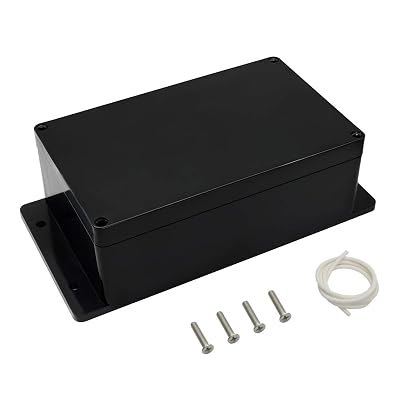 Junction Box Waterproof Dustproof IP65 ABS Plastic Universal Electric Project Enclosure Black with Fixed Ear 6.22"x3.54"x2.36"(158 x 90 x 60 mm)