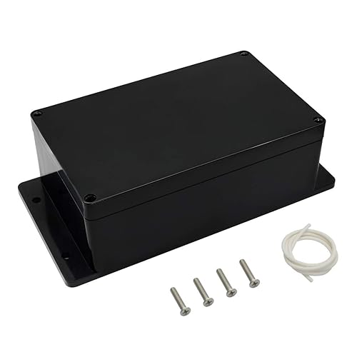 Miniatura 30 de Caja de conexiones impermeable a prueba de polvo IP65 ABS plástico universal para proyectos eléctricos, carcasa negra con oreja fija