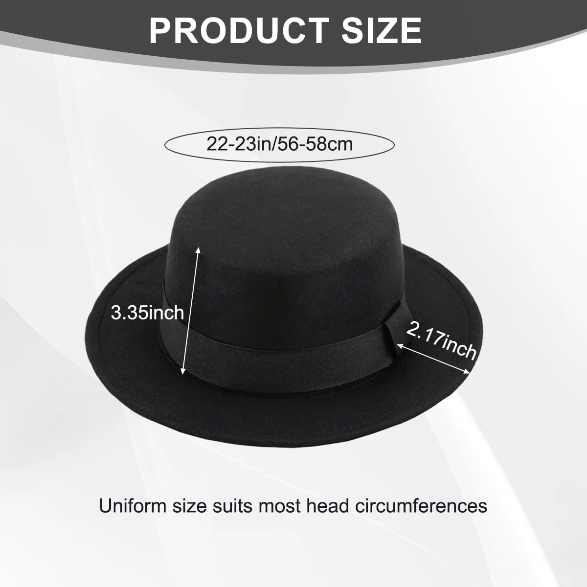 Moda czarna klasyczna mieszanka wełny płaski daszek elegancka czapka Fedora styl panama czapka typu melanż kapelusz z paskiem wstążkowym