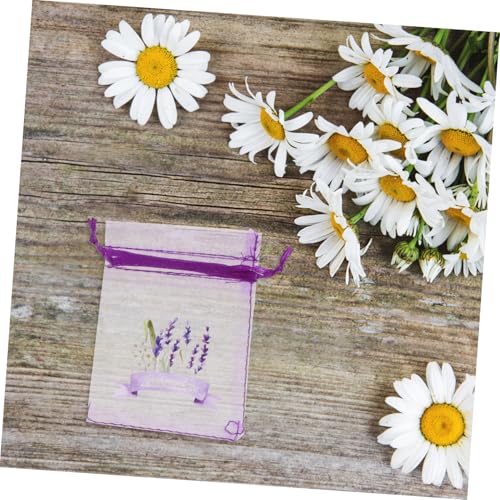 20 bolsas de sachet moradas de malla con cierre miniatura 4
