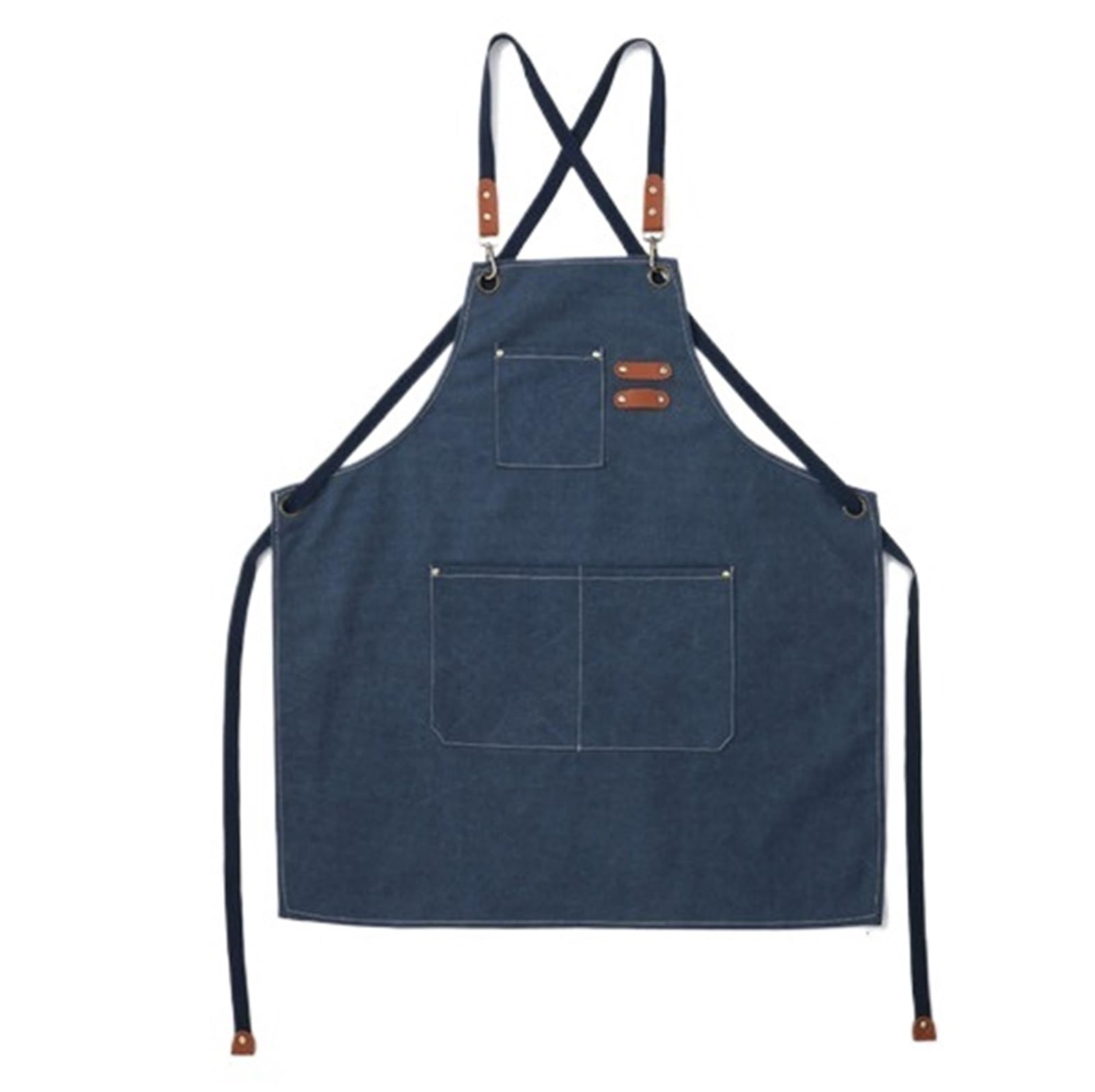Delantal genérico for hombre y mujer, de lona, ​​con bolsillos, for restaurante, cocina camarero para Soldadura, Herrero