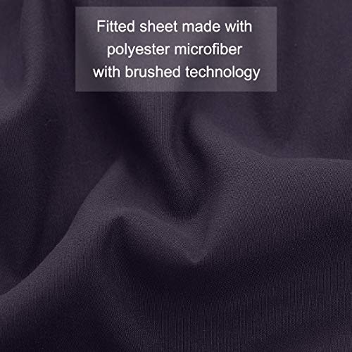 PiccoCasa Solid Fitted Sheet, Bed Mattress Protector, Wrinkle - Image 3