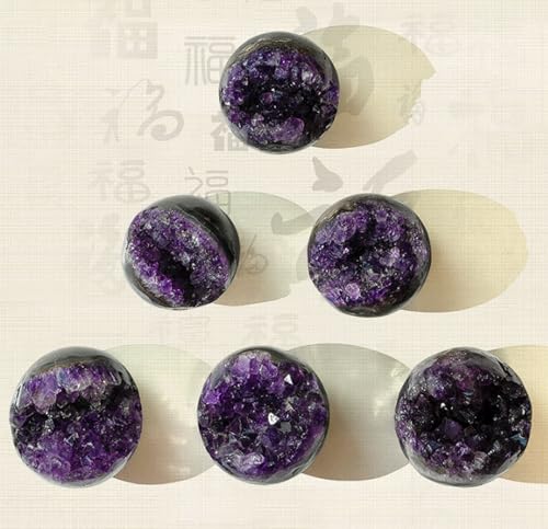 Esfera de amatista natural Feng Shui de 400-500g para decoracion de oficina y hogar 4