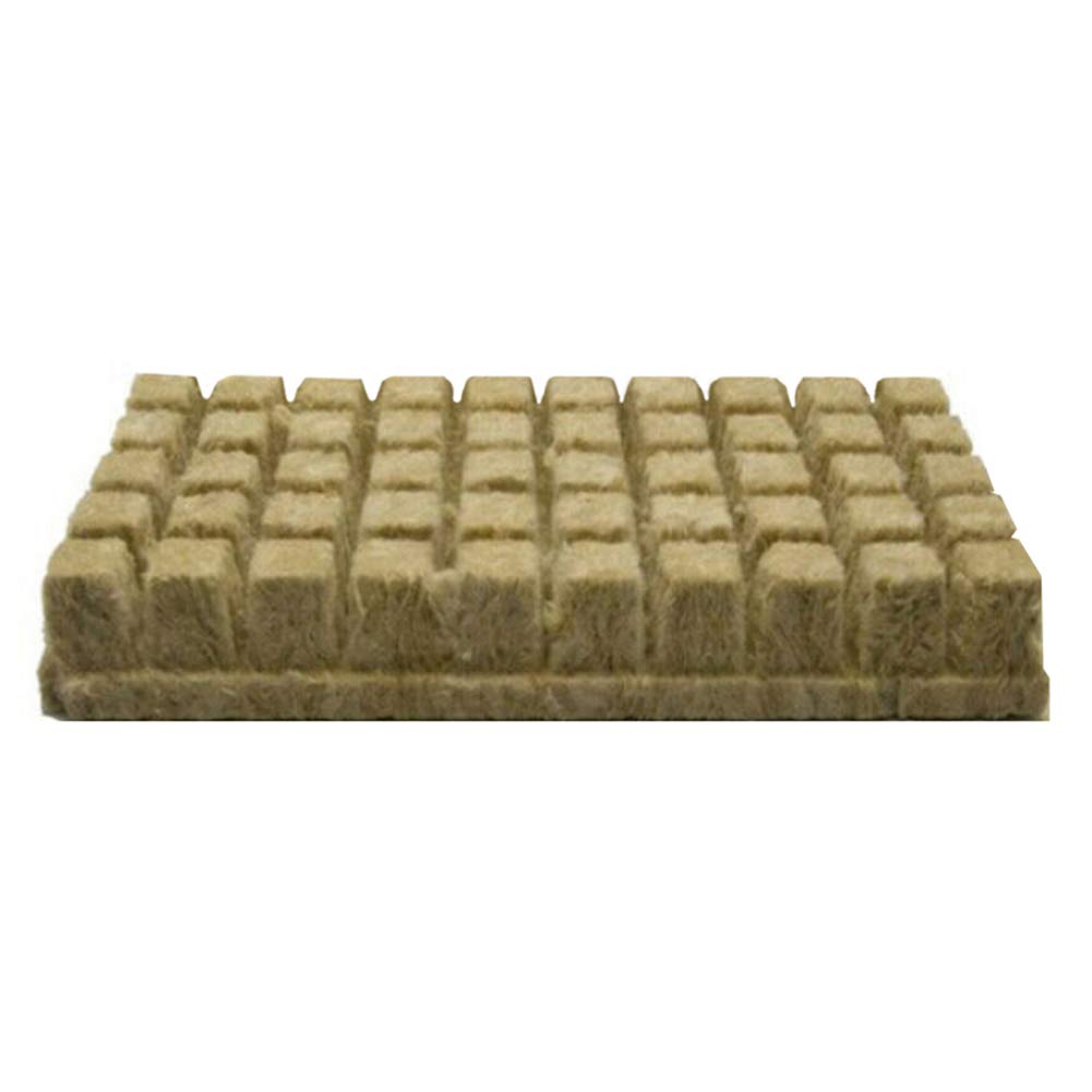 Easy-Topbuy 50Pcs 50 Rockwool Cube, Raising Hydroponic Sheet Block Propagation Cloning Seed Rockwool, Grow Leave Growth Medium For Vigorous Plant Growth, 25 X 25 X 40Mm