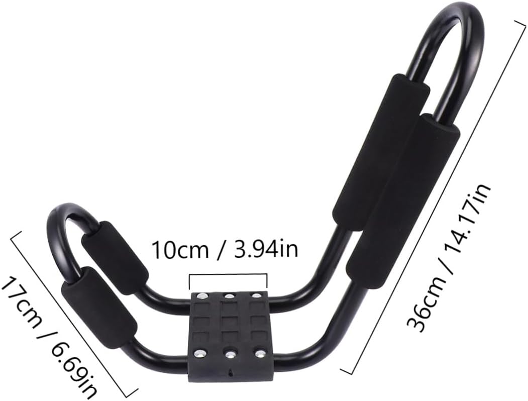 VOSAREA 2pcs Kayak and Canoe Roof Rack J-Shaped Car Roof Frame Detachable Cargo Carrier for SUV Truck Crossbar Outdoor Water Sports Transport