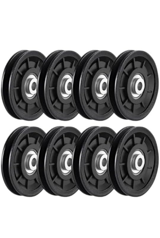 Gym Pulley Wheel (4 inch),Bearing Pulley Wheel,with inbuilt Bush & Bearing,for Exercise Machine use [Weight Capacity = 120 kg] Pack of 8 pcs