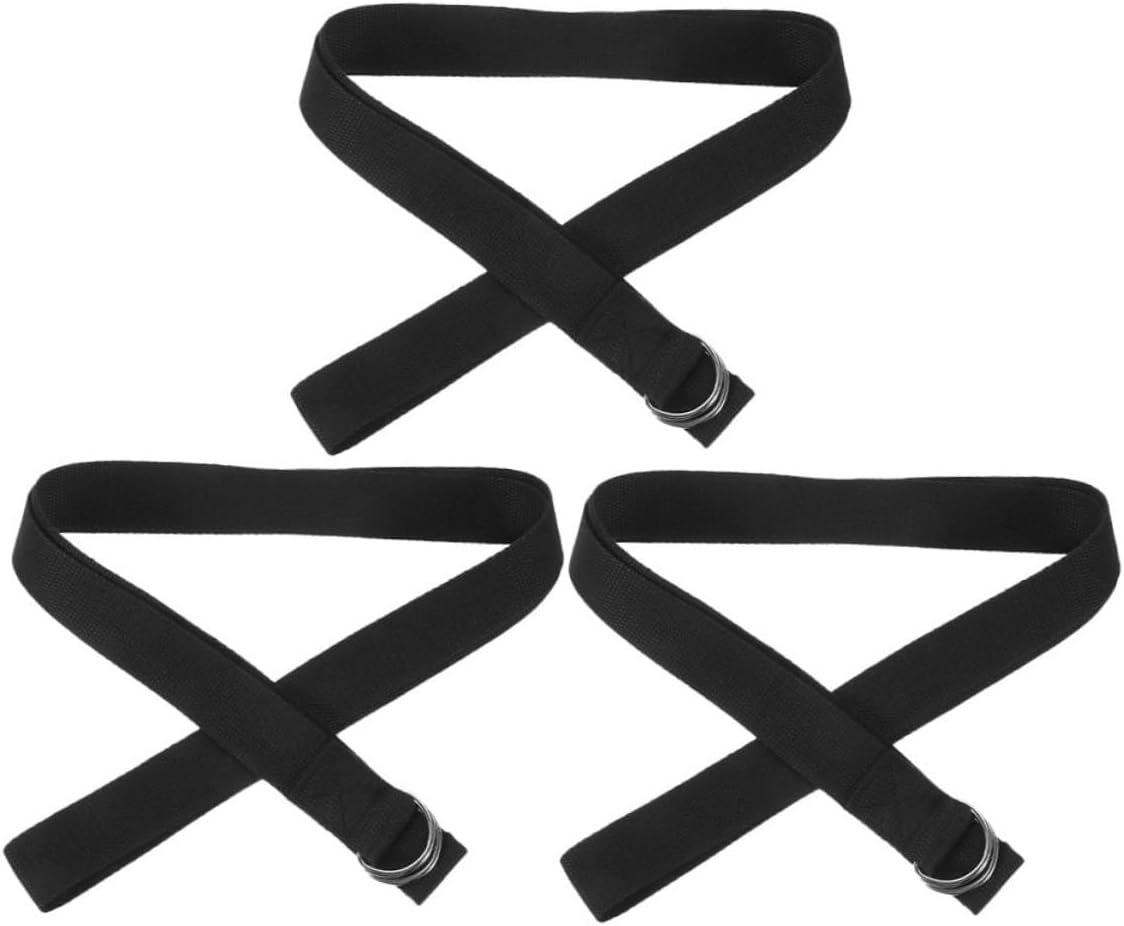 UPKOCH 3pcs Adjustable Yoga Strap Non Elastic Stretching Bands for Injury Prevention Comfortable Durable Workout Equipment for Women Home Fitness Training