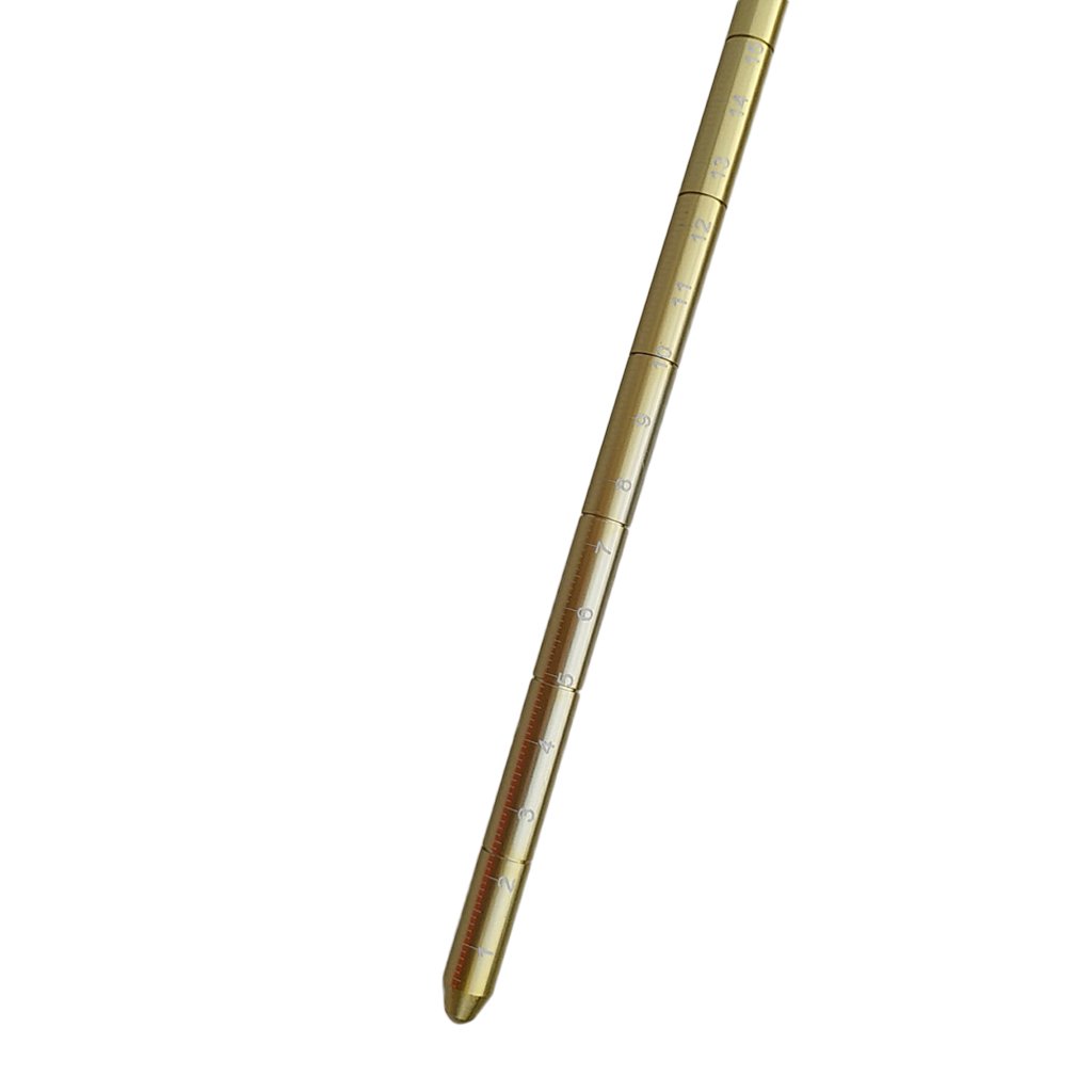 D DOLITY 34cm Aluminium Riffstab Unterwasser Tauchen Zeigestab mit Spiralkabel - Gold