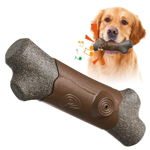 Juguete Indestructible para Perros con Sonido para mordedores agresivos – Palo Resistente para Perros medianos y Grandes – Ideal para Cachorros en dentición y Juego Interactivo