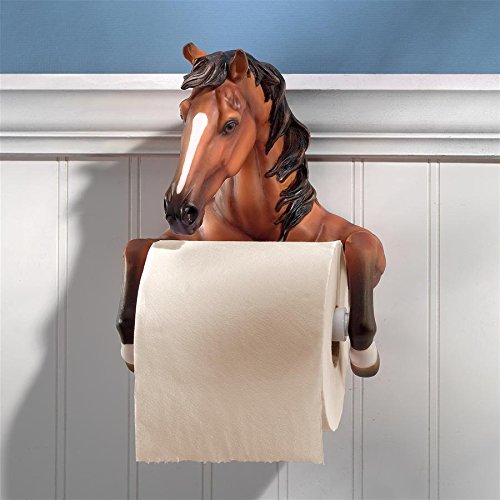 Design Toscano Steady Stallion Bathroom Toilet Paper Holder #TOP4