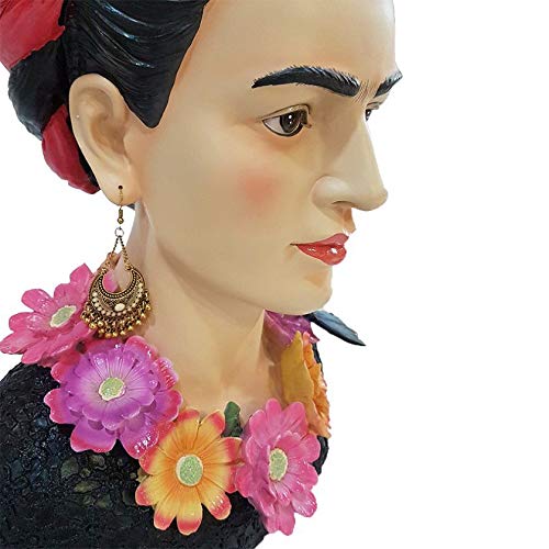 Buste Frida Kahlo En Polyrésine – 22 Cm, Décoration Intérieure, Neuf Sous Emballage