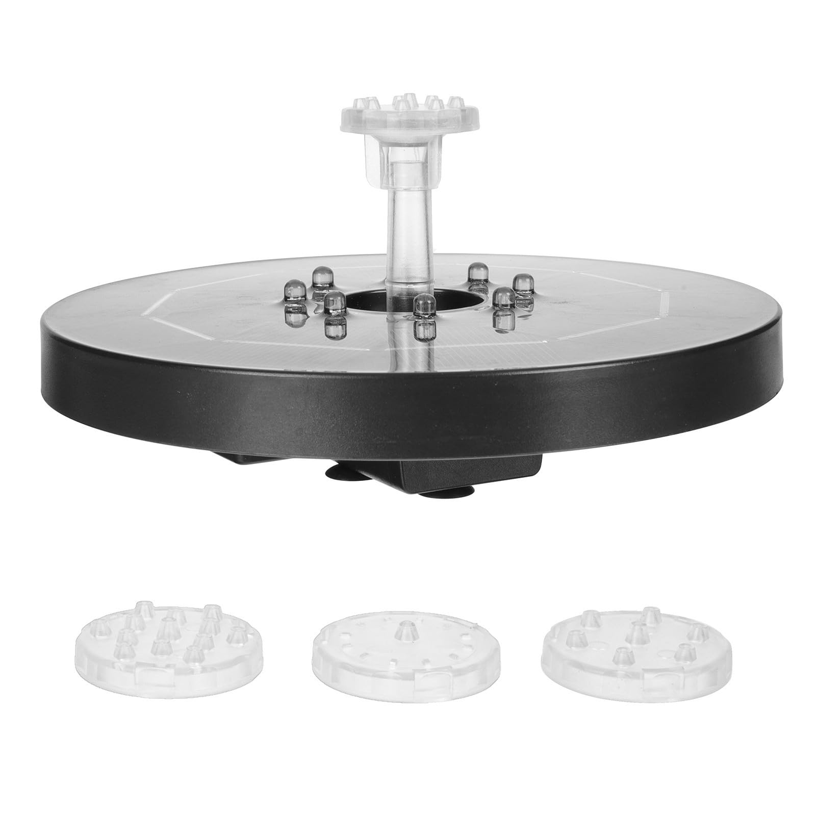 Fuente de Estanque Solar Exterior con Bomba, 3w 5v ABS Negro