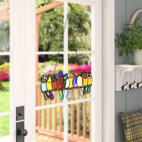 Cardinal Bird Gebrandschilderd Glas Ornament Epoxy Crafts Home Window Decoratie Hangende Ornament Windgong Opknoping… - Image 4