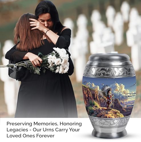 Image of Native American Urns for Ashes - Urns for Human Ashes - Ashes Urn Adult - Adult Urns for Human Ashes Men - Cremation Urns for Adult Ashes Women - (10 inch Pack of 1), MON-URN-3867-URN
