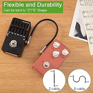 OTraki Guitare Patch Câble 30cm Lot de 4 Cordons Patch à Angle Droit TS 6.35mm Jack Connecteurs Cordon Audio pour… - Les Beatles, Paul McCartney, John Lennon, RIngo Starr, George Harrison OTraki Guitare Patch Câble 30cm Lot de 4 Cordons Patch à Angle Droit TS 6.35mm Jack Connecteurs Cordon Audio pour… – Image 5