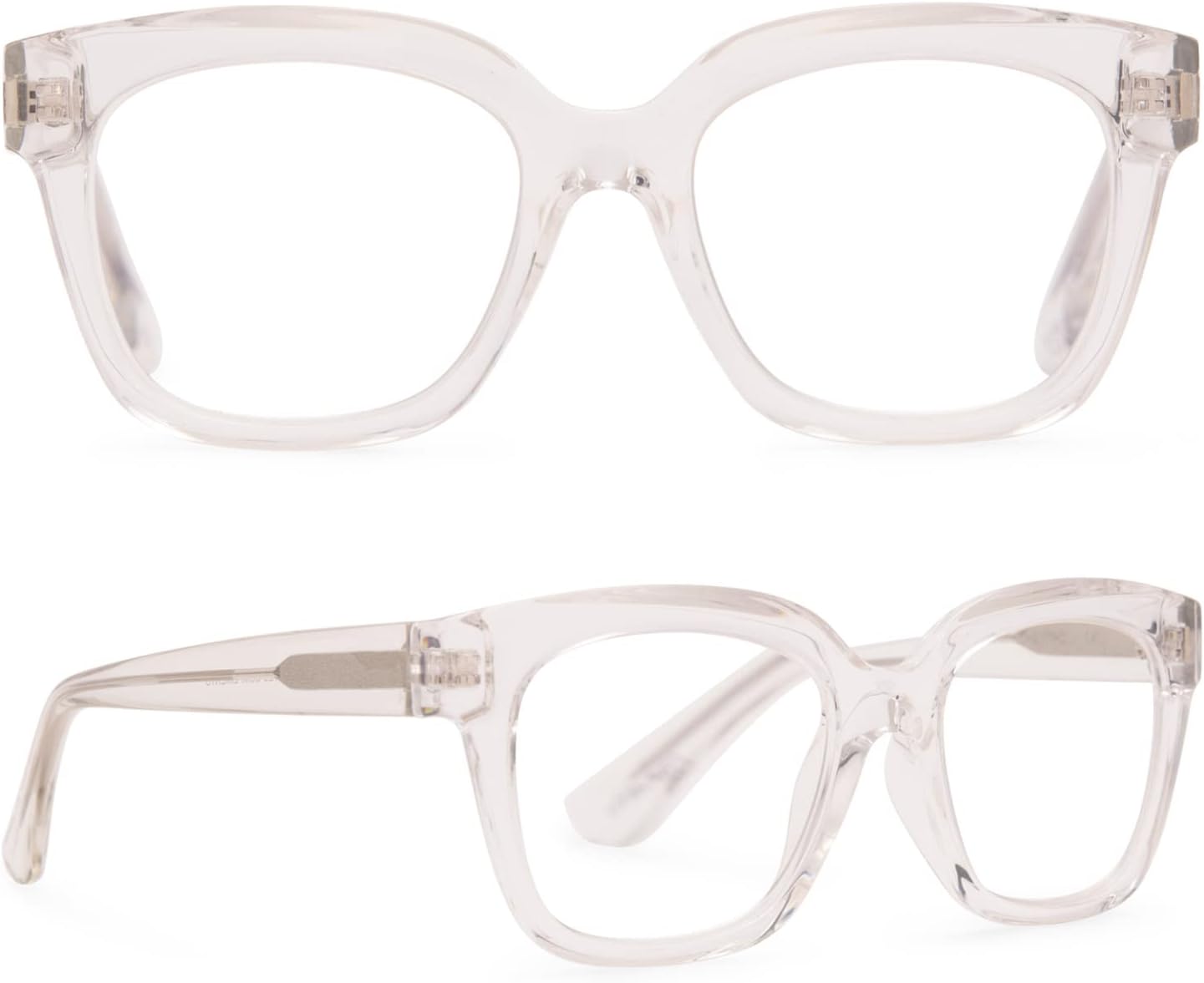 DIFF Ava Reading Glasses | Blue Light Blocking Oversized Readers | Lightweight Designer Square Frames