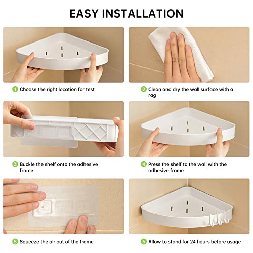 Étagère douche d'angle sans percer pour optimiser les petits coins - 5