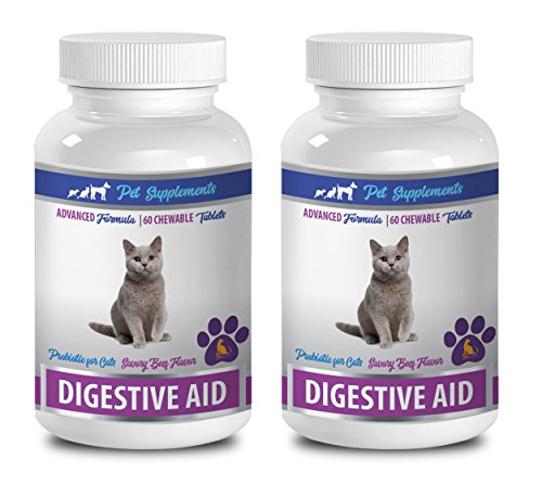 PET SUPPLEMENTS Digestive enzymes Cats - Digestive AID - for Cats - Advanced PROBIOTIC - CHEWABLE - cat probiotic chew - 2 Bottle (120 Chews)