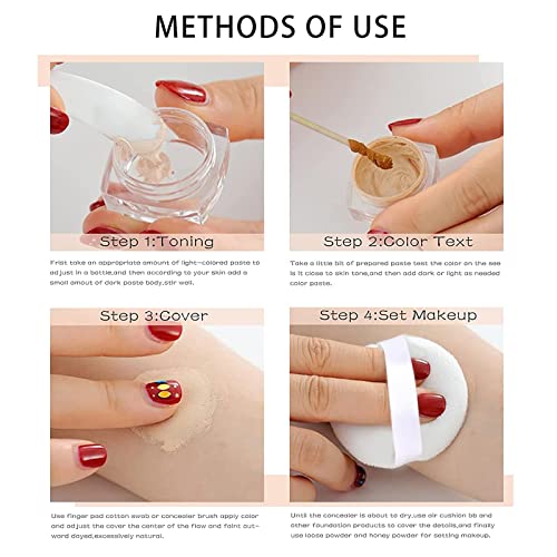 Tattoo Cover Up Makeup Waterproof, Professional Tattoo Concealer Use On Body, For Legs, Dark Spots, Scars, Vitiligo, 2 Colors/Set #TOP3