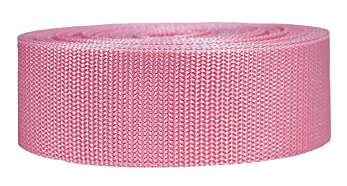 Strapworks Heavyweight Polypropylene Webbing - Heavy Duty Poly Strapping for Outdoor DIY Gear Repair 2 Inch x 10 Yards - Pink