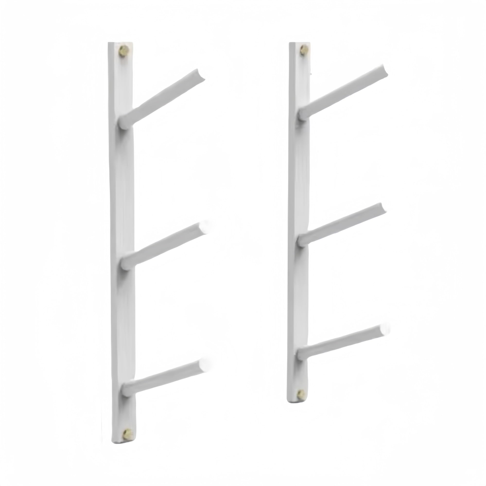 Support Mural Premium pour Tapis de Yoga - Support à 8 Niveaux avec Rangement pour Rouleau en Mousse et Bande de résistance - Accessoire de Gym à Domicile (Blanc, 51 cm)