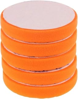6inch 150mm Orange Polishing Pad Dual Action Polishing Pad Sponge Buff Polishing Pad Kits For Car Polisher Pack of 5Pcs--Medium Hard Heavy Cut Pad Comfortable and Environmentally Practical and professional Practical and professional