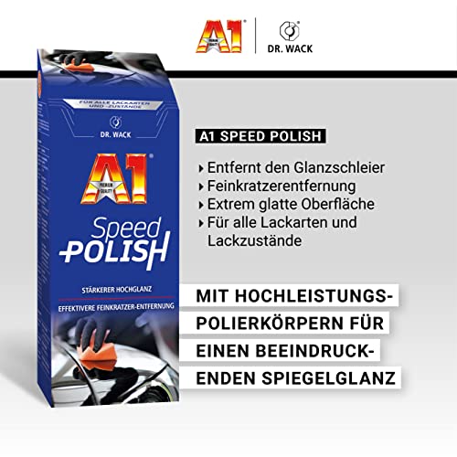 500 ml Premium Dr. wack - a1 speed polish - neue formel 500 ml premium auto-politur mit carnauba-wachs noch besserer schutz & glanz für alle lacke geeignet hochwertige autopflege - made in germany
