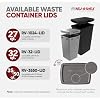 Rev-A-Shelf 2-Pack 35 Quart Polymer Replacement Trash Bin, Recycle Waste Garbage Container for Kitchen Cabinet Pullouts, Black, RV-35-18-2 - Large Plastic Bins for Home and Office