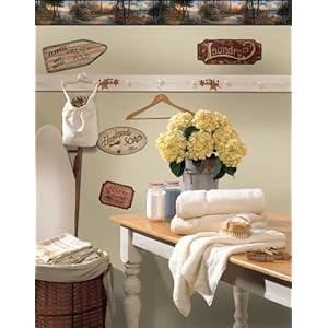 York Wallcoverings Lake Forest Lodge Cabin Fever Border