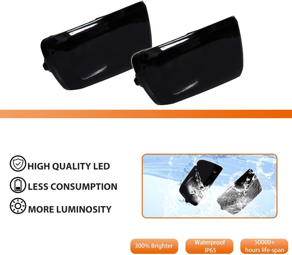 ADIIL Smoked Front Bumper Turn Signal Light Fog Lamp Housings For 2003-2005 Toyota 4Runner，（2PCS） Turn Signal Lamp Assembly DRL