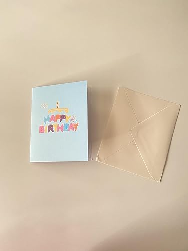 Miniatura 3 de Tarjeta de cumpleaños desplegable – Tarjetas emergentes 3D con diseño de pastel de cumpleaños, tarjetas de feliz cumpleaños con estrellas y fuegos