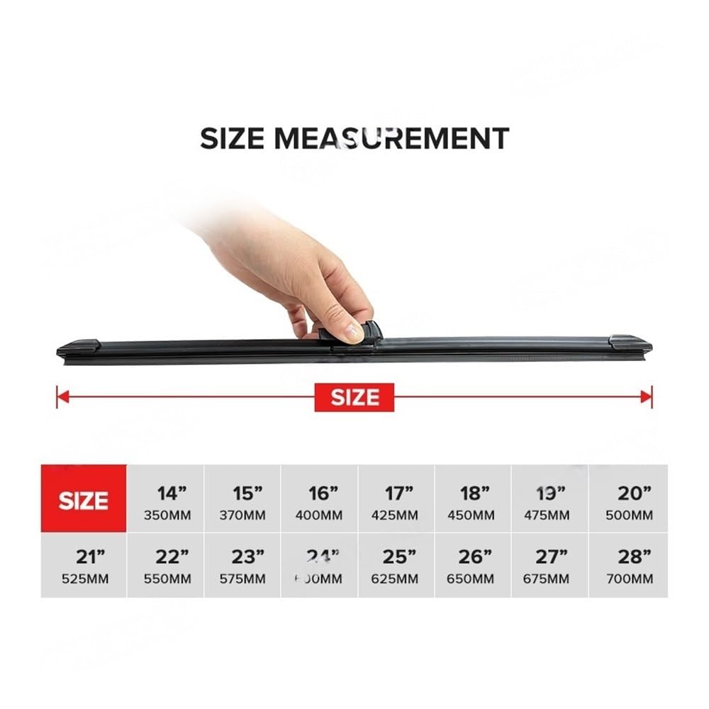 Escobillas limpiaparabrisas delanteras Juego De Escobillas Limpiaparabrisas Delanteras Y Traseras 26"+14" Para Parabrisas, Compatible Con Para Jazz MK2 MK3 2009-2020