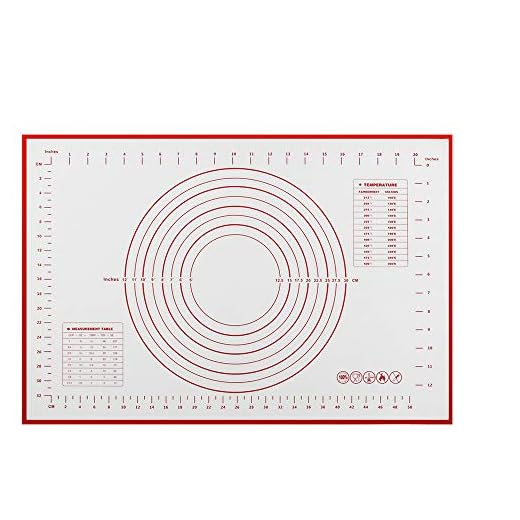 Asenky Food Grade Nonstick Silicone Pastry Bakers Mat,24”x16" Large Dough Rolling Mat with Measurements for Kneading Pie Crust Bread Cookies,Oven Liner