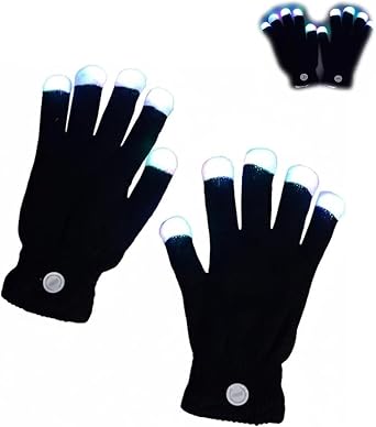 Finger Gloving Light Gloves, LED Glove for Adult Teens Light Shows, Bright Finger Lights
