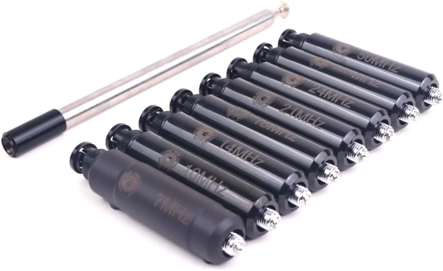 GRA-HF750T HF Telescopic Antenna Adjustable Frequency 7MHz-50MHz for POTA Ham Radio, 50W SSB