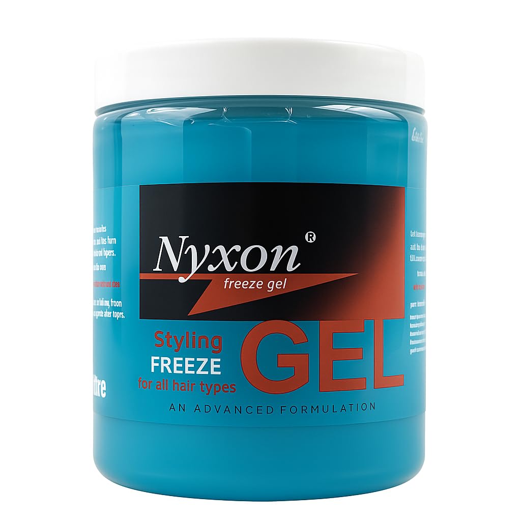 Freeze Gel 1 Litre(1L) | Ultra Strong Hold Hair Styling Gel | Long-Lasting & Flake-Free | Natural Shine Finish | Easy to Wash Out | Anti-Frizz & Non-Greasy | For All Hair Types & Styles
