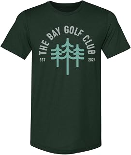 500 LEVEL The Bay Golf Club Lockup Trees Men's Premium T-Shirt