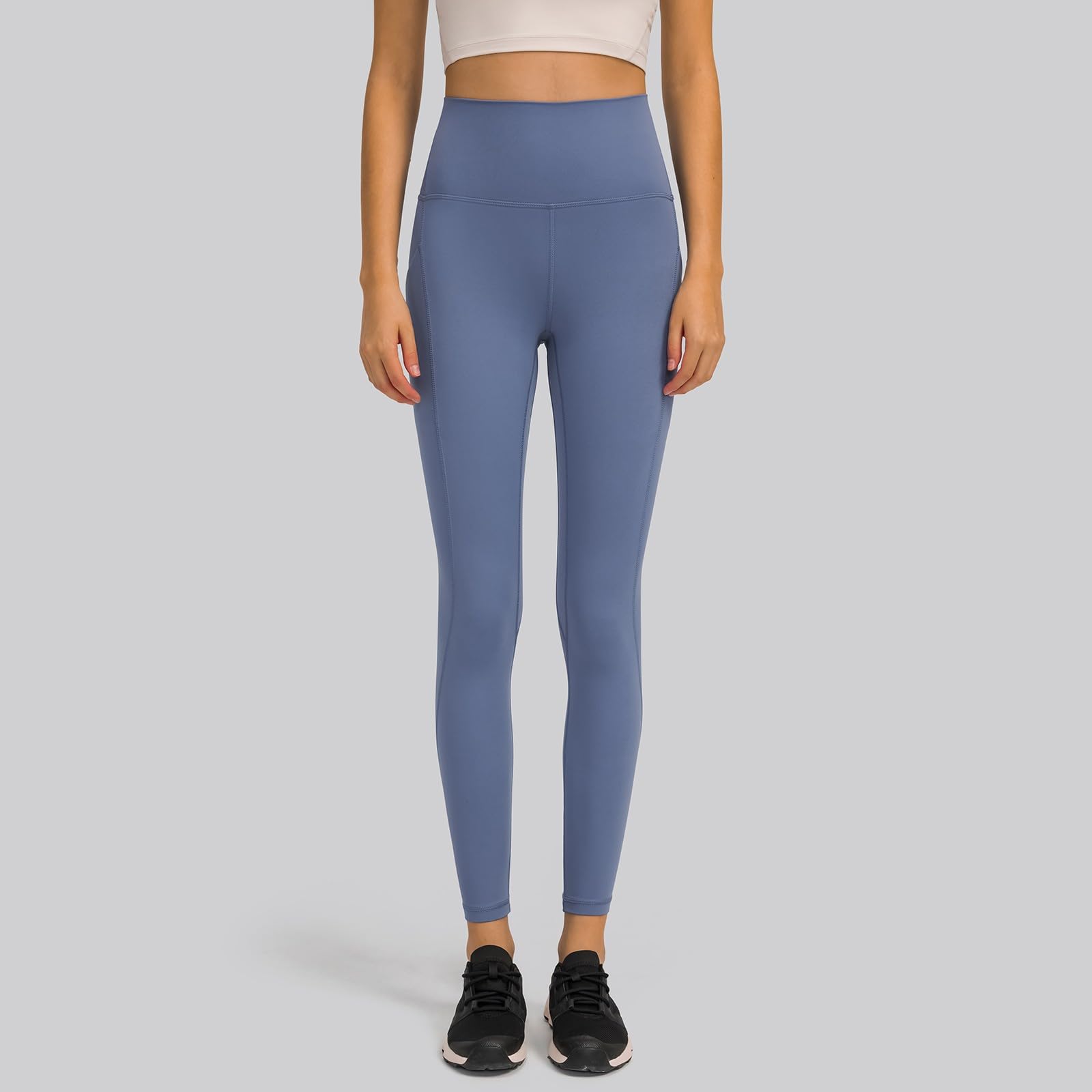 Generico Completo Pilates Donna Leggins Sportivi Yoga Scrunch Pantalone Senza Cuciture Leggings Cotone Lunghi Pantaloni 3/4 Vita Alta Palestra