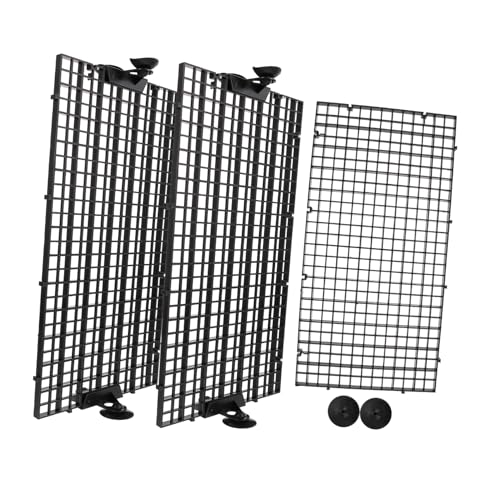 OUNONA 1 セット 水槽 板 水族館メッシュ 海産水槽 のトップカバー 大型ネット 魚 ベビー水族館 仕切り ホルダー のメッシュ 水中 フィーダ プール 塩ビ Black