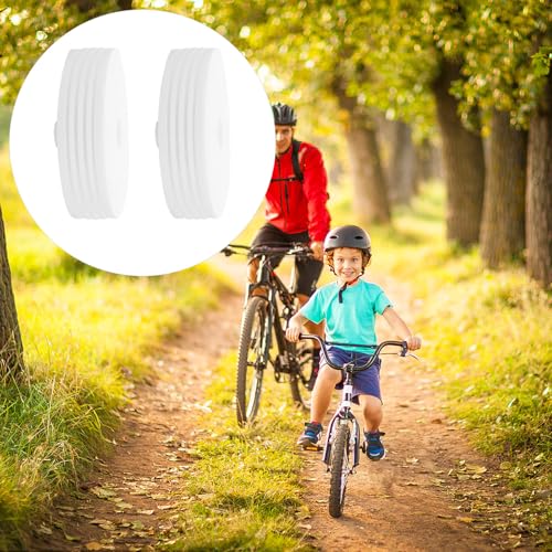 Ruedas de entrenamiento para bicicleta 2 piezas ruedas de equilibrio de plástico resistentes para accesorios de bicicleta blanco aprendizaje miniatura 6