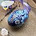 Exclusive Easter egg 6,5 cm Made of Wood Traditionally Ukrainian eggs Unique handmade with Peacock Bird with Petrykivka Painting Handicraft