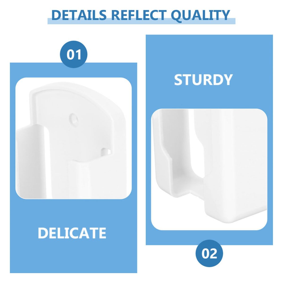 Cabilock 15 Pezzi Porta Telecomando da Muro Adesivo Bianco in Plastica per | Organizzatore Salvaspazio Fissaggio senza Fori, Design Multifunzione, Adatto per Casa e Hotel